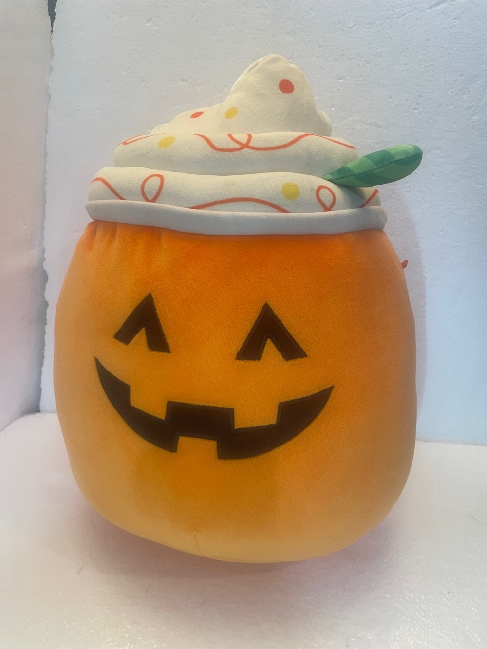 Squishmallows Lester the Pumpkin Spice Latte jack-o’-lantern Halloween Plush Toy